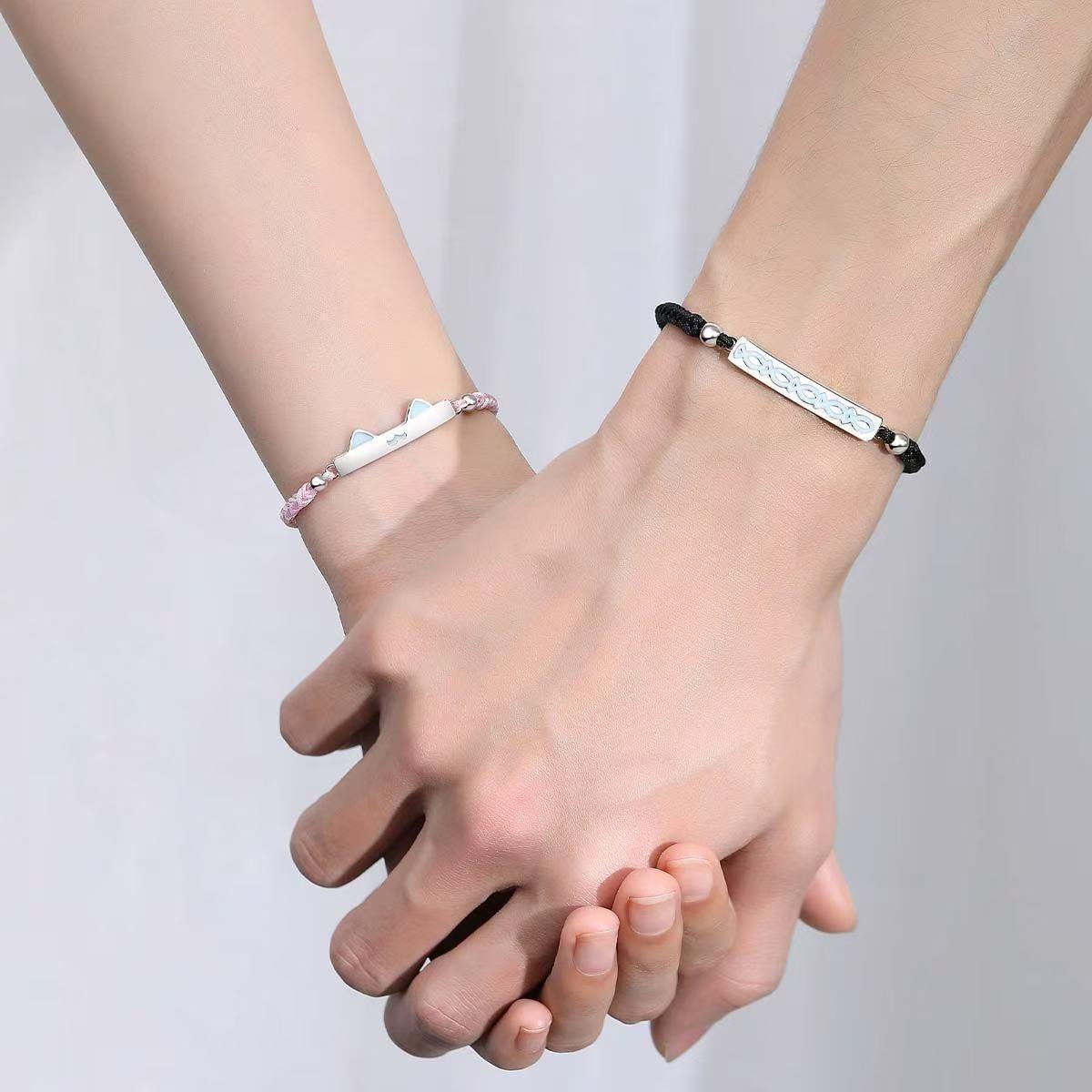 Cat Fish Love Luminous Fluorescent Couple Design Niche Bracelet Advanced Ins Bracelet Gift Qixi Girlfriend