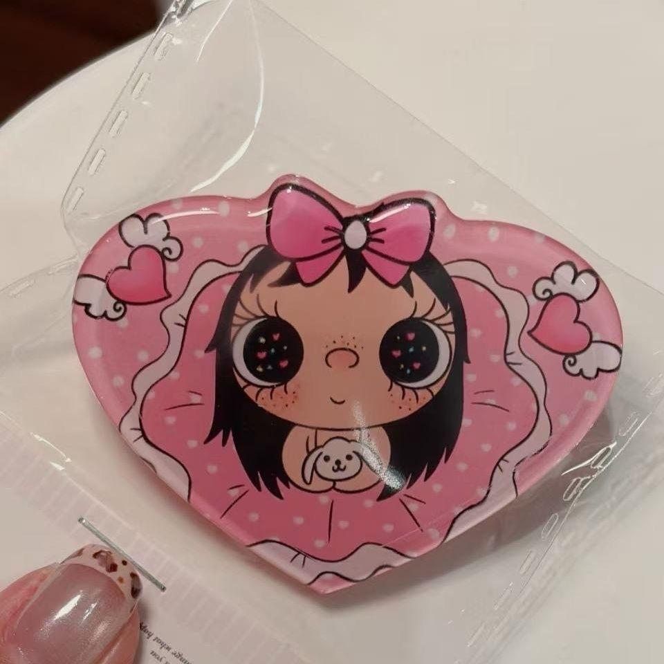 Xiaoyu Yuyu Big Eye Girl Hairpin Girl's Heart Side Clip Ins Style Cartoon Bangs Clip Cute Popular Hair Accessories