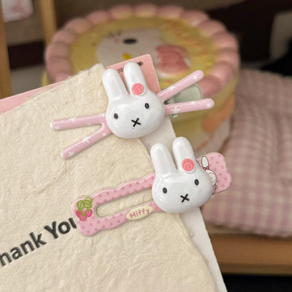 Pink Rabbit Cloud Wave Hairpin Cartoon Cute Sweet Girl Duckbill Clip Hairpin Hair Accessories Wholesale Clip