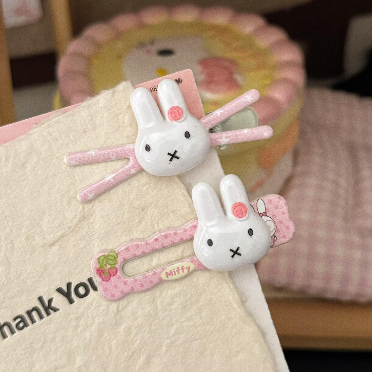 Pink Rabbit Cloud Wave Hairpin Cartoon Cute Sweet Girl Duckbill Clip Hairpin Hair Accessories Wholesale Clip