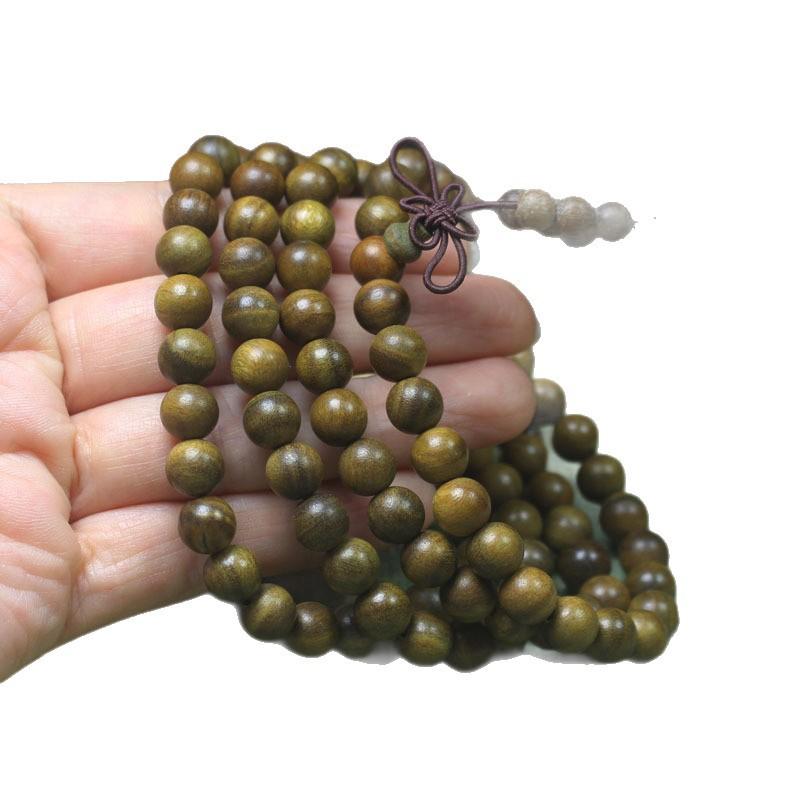 Argentina Green Sandalwood Submerged Old Material 8mm Bracelet Men's and Women's Sandalwood Beads Rosary Gift Wholesale