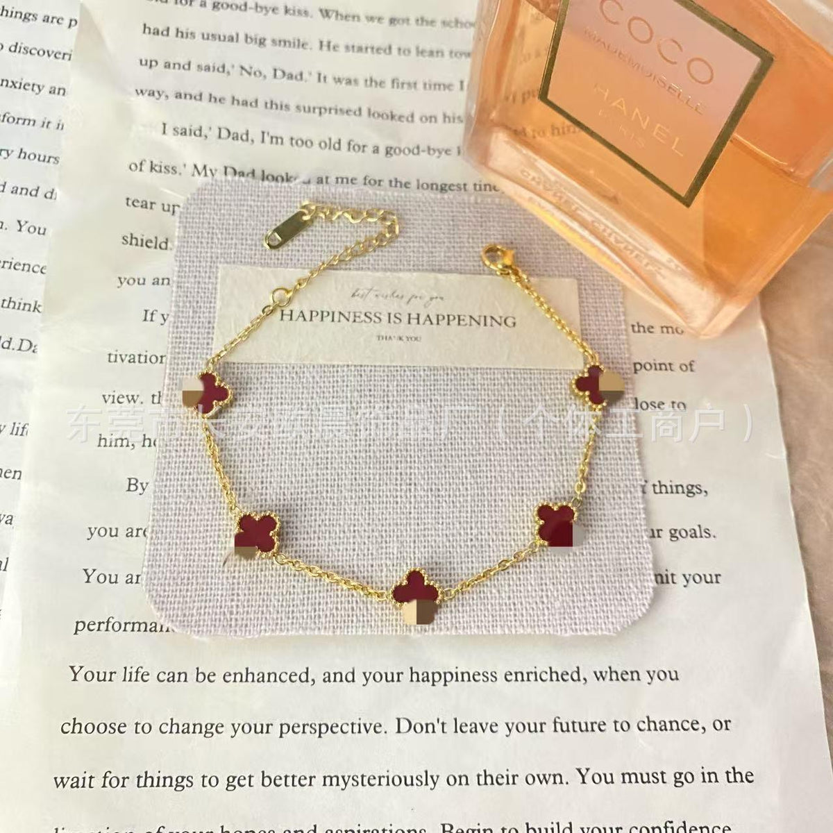 SOURCE Factory Spot 9mm Clover Light Luxury Bracelet Vacuum Plating 18K Real Gold Craft Does Not Fade