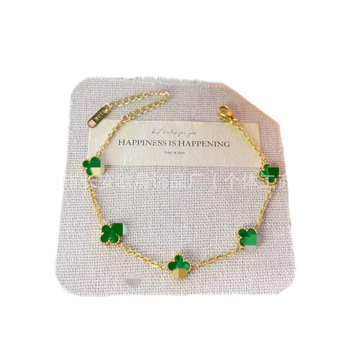 SOURCE Factory Spot 9mm Clover Light Luxury Bracelet Vacuum Plating 18K Real Gold Craft Does Not Fade