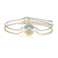 Hot Sale Popular Sun and Moon Inlaid Zirconium Bracelet Couple Fashion One Male and One Female Jewelry Sun and Moon Trendy Bracelet Wholesale