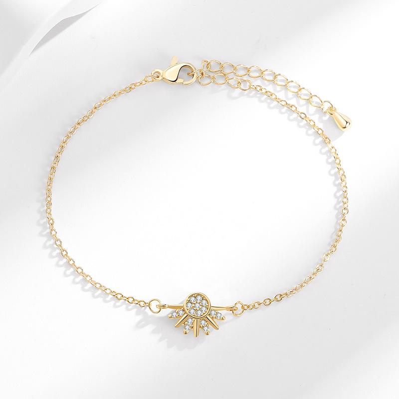 Hot Sale Popular Sun and Moon Inlaid Zirconium Bracelet Couple Fashion One Male and One Female Jewelry Sun and Moon Trendy Bracelet Wholesale