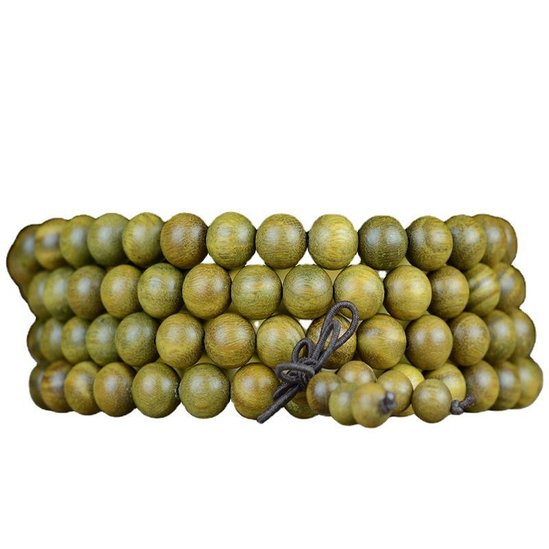 Authentic Argentina Green Sandalwood 108 Beads Rosary Sandalwood Wenwan Bracelet Wooden Beads Wholesale