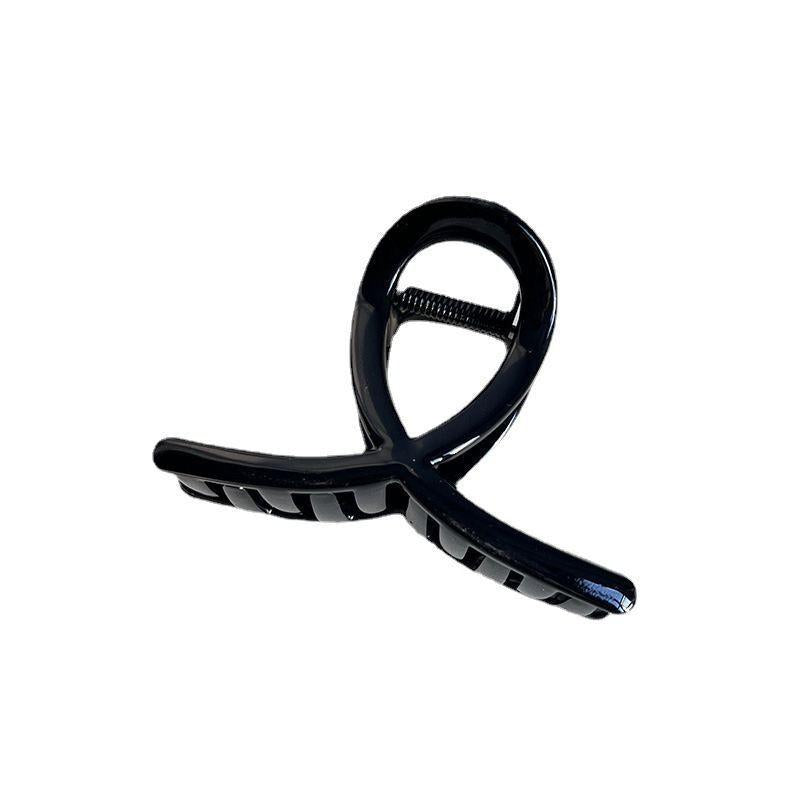 Medium 8cm Bottom Embryo Hairpin Solid Color Heightening Line Terms Suitable for Small Hair Volume All-Match Shark Clip Large Plate Gripper