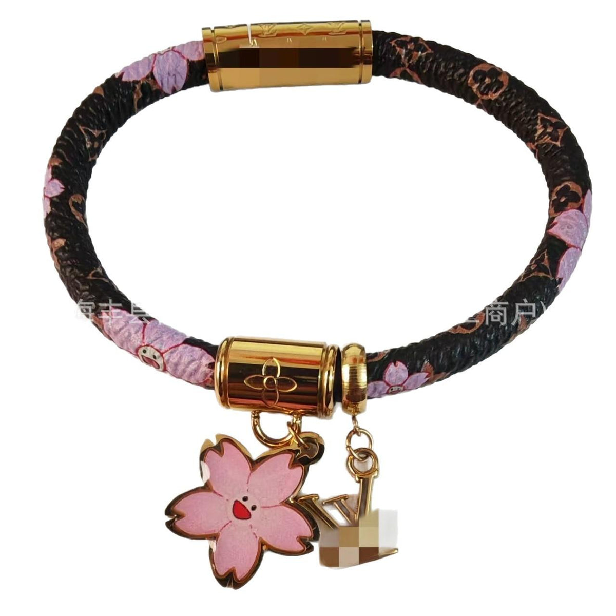 European and American High Quality Donkey Leather Rope Bracelet Clover Men's Leather Printing Presbyopic Bracelet Foreign Trade Cross-Border Direct Sales