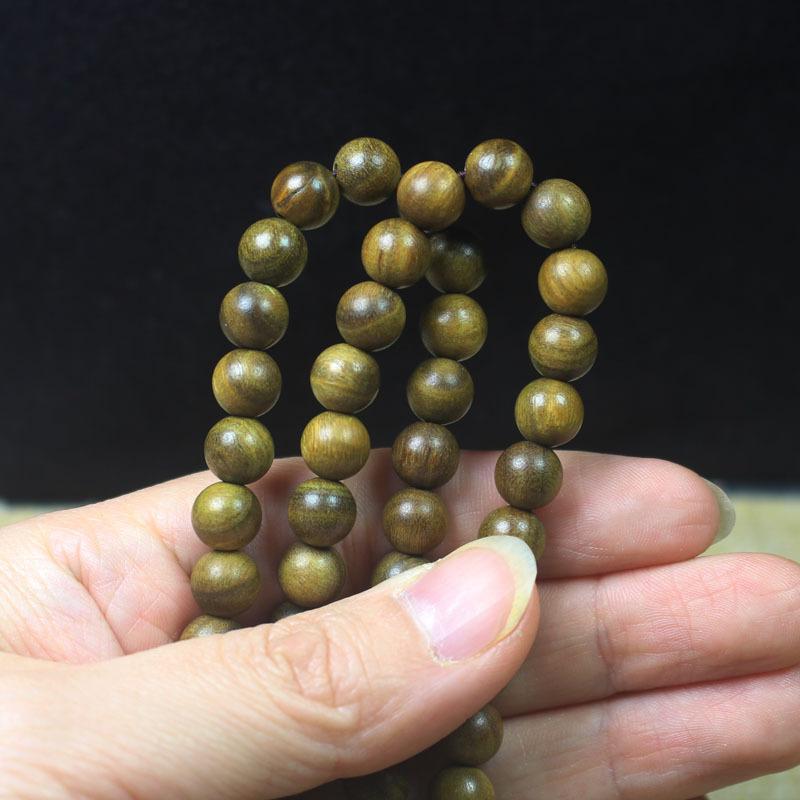 Argentina Green Sandalwood Submerged Old Material 8mm Bracelet Men's and Women's Sandalwood Beads Rosary Gift Wholesale