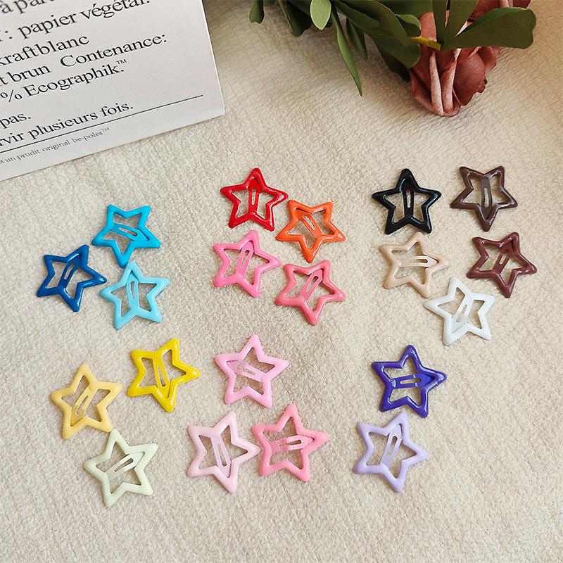 Y2g Dopamine Five-Pointed Star Children's Hairpin Cute Star Clip Sweet Spicy Wind Side Clip Broken Hairpin Sweet Hair Accessories