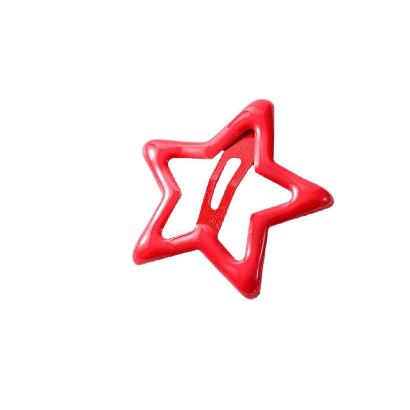 Y2g Dopamine Five-Pointed Star Children's Hairpin Cute Star Clip Sweet Spicy Wind Side Clip Broken Hairpin Sweet Hair Accessories