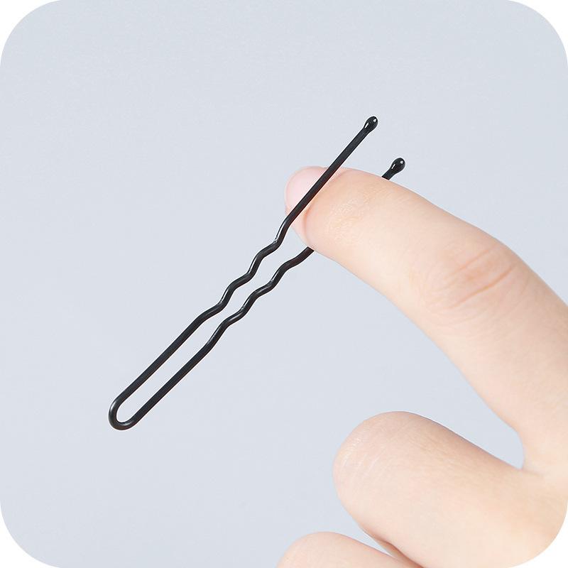 Studio Black U-Shaped Clip Elegant Simple Updo Thick Hair Clip Fixed Clip Hair Accessories Headdress Clip
