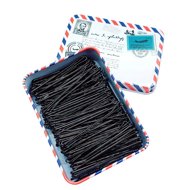 Black Clip Hairpin Korean Adult Wave Clip Small Black Clip Headdress Steel Clip Girl Side Clip Hairpin Hair Accessories