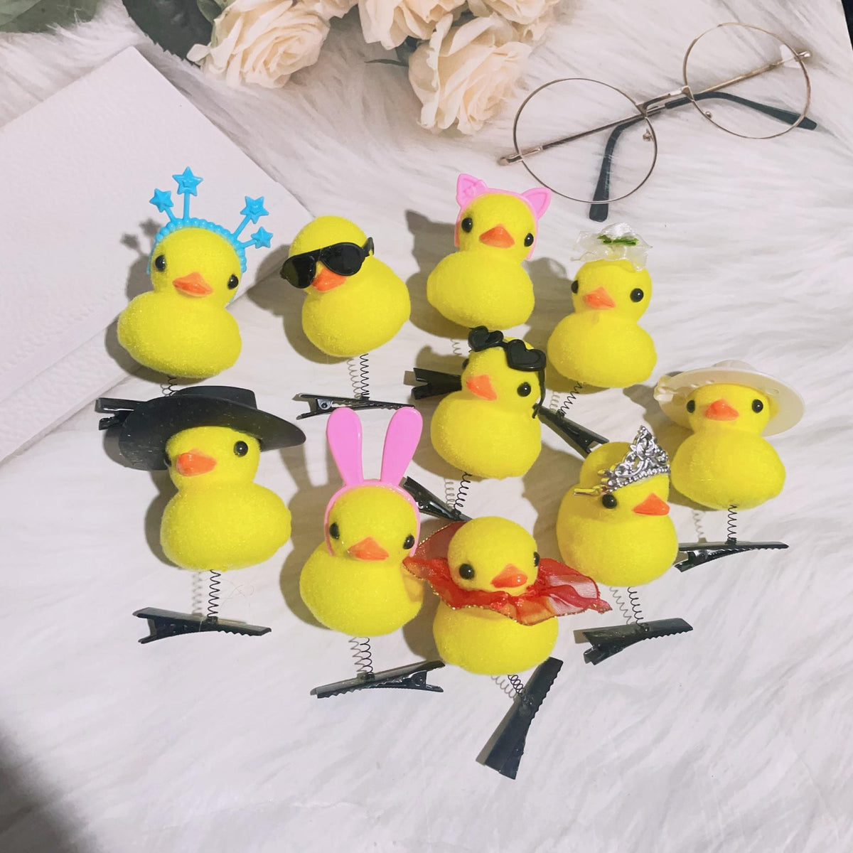 Little Yellow Duck Hairpin Children's Outdoor Little Duck Hairpin Cute Jewelry Tourist Attraction Stall Toy Manufacturer