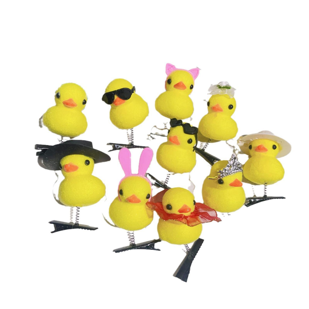 Little Yellow Duck Hairpin Children's Outdoor Little Duck Hairpin Cute Jewelry Tourist Attraction Stall Toy Manufacturer