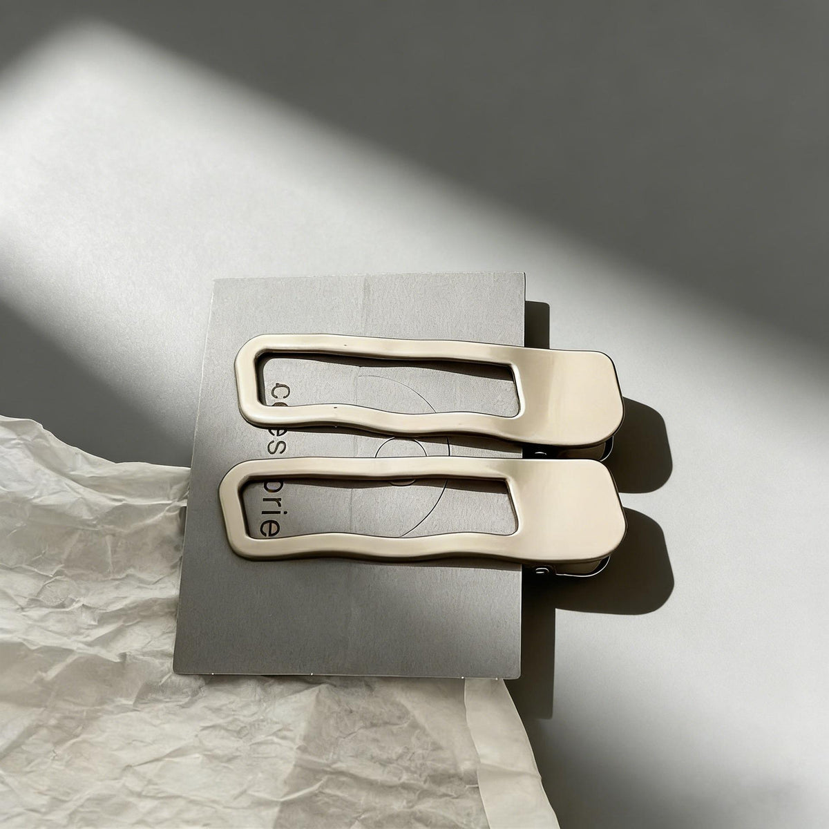 Cold Style Metal Silver Wave Line Hairpin Clip Geometric Rectangular Water Drop Duckbill Clip Bangs Clip New