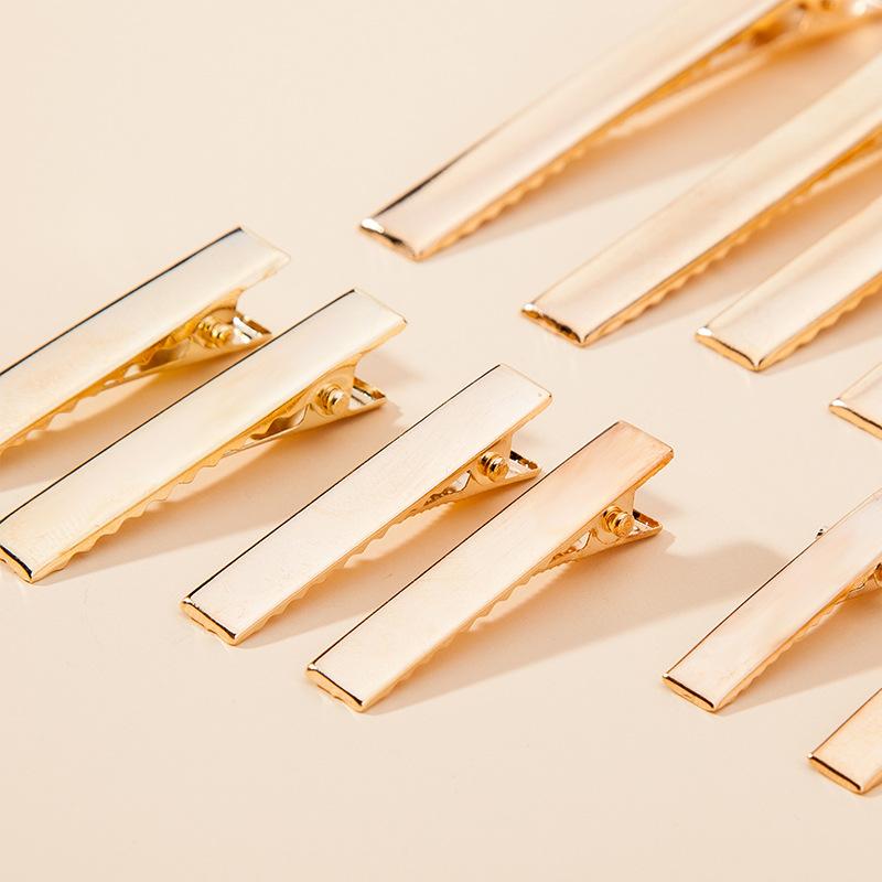 Duckbill Clip Hairpin DIY Bottom Clip Square Hairpin Bottom Embryo Handmade Material Side Clip Crocodile Clip Metal Hairpin Accessories