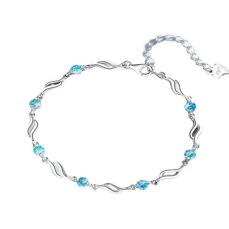 Ocean Heart Bracelet Female Niche Design High Sense Girlfriends Bracelet Simple Temperament Fresh Accessories All-Matching