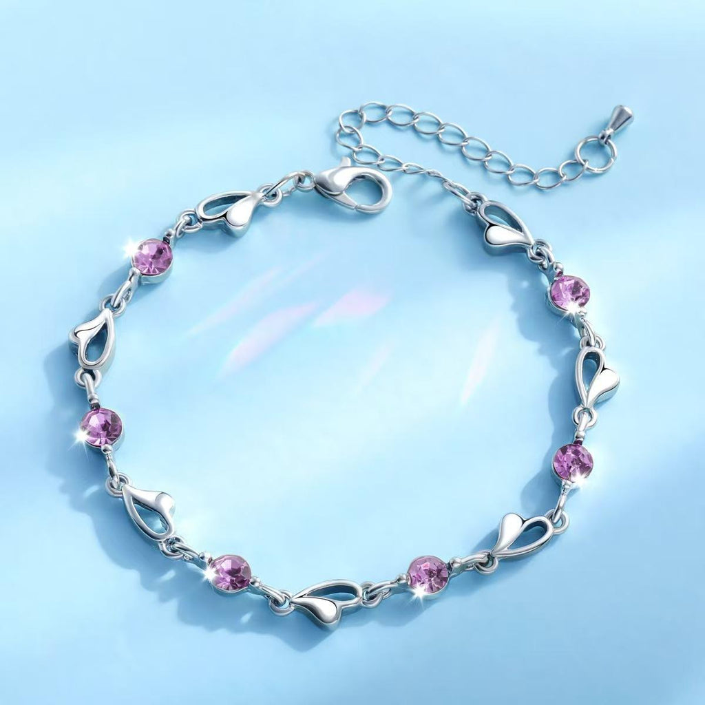 Ocean Heart Bracelet Female Niche Design High Sense Girlfriends Bracelet Simple Temperament Fresh Accessories All-Matching