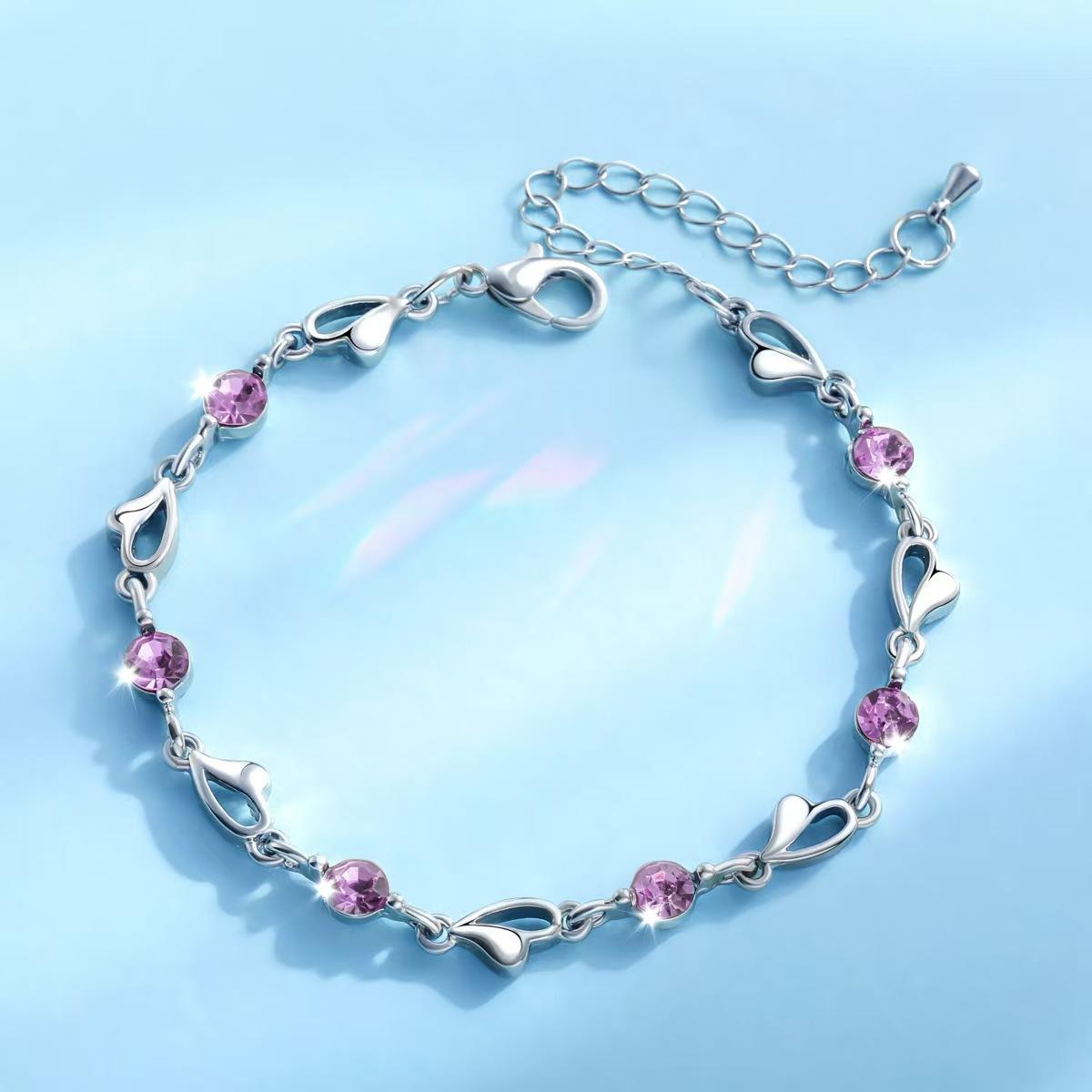Ocean Heart Bracelet Female Niche Design High Sense Girlfriends Bracelet Simple Temperament Fresh Accessories All-Matching