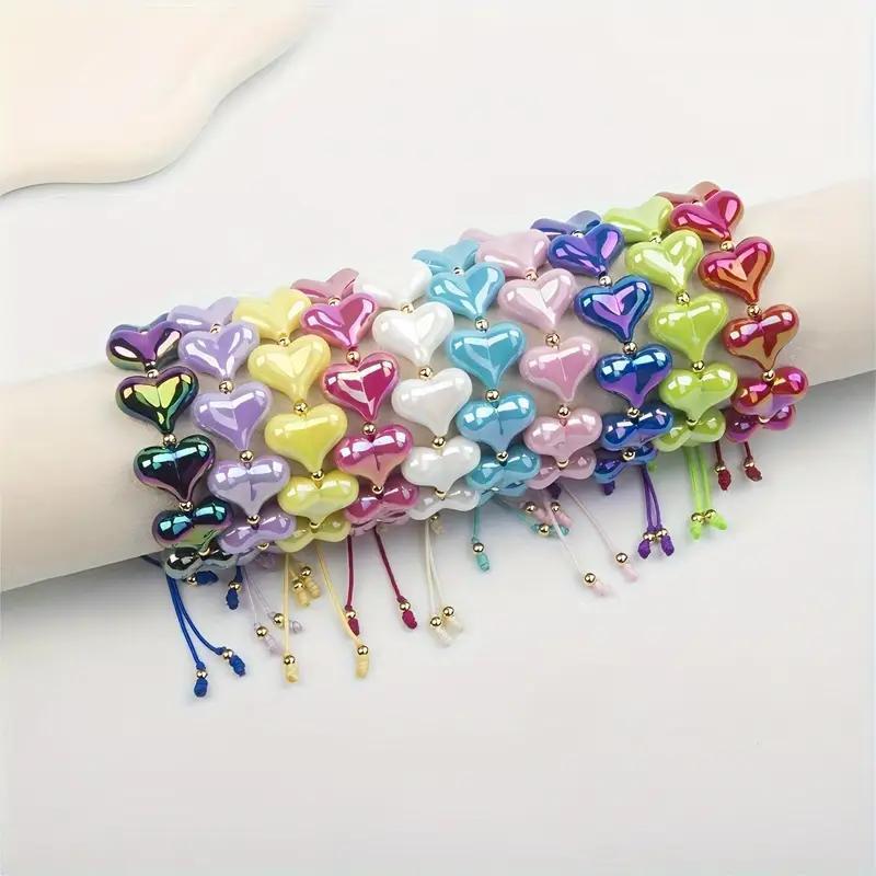 Amazon TK Cross-Border Hot Selling Bracelet Summer Fashion Simple Ins Style Acrylic Color Love Bracelet Wholesale