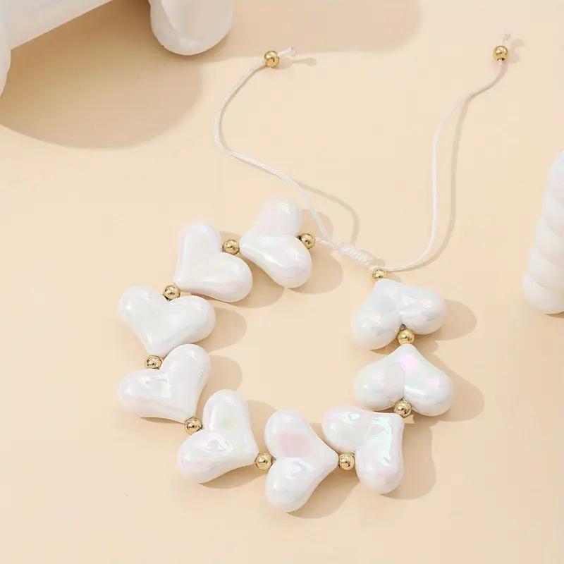 Amazon TK Cross-Border Hot Selling Bracelet Summer Fashion Simple Ins Style Acrylic Color Love Bracelet Wholesale