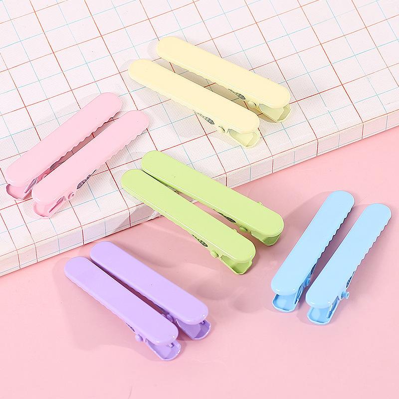 5cm Candy Color Oval Duckbill Clip Girl Side Clip Bangs Clip DIY Hairpin Roll Paint Duckbill Clip