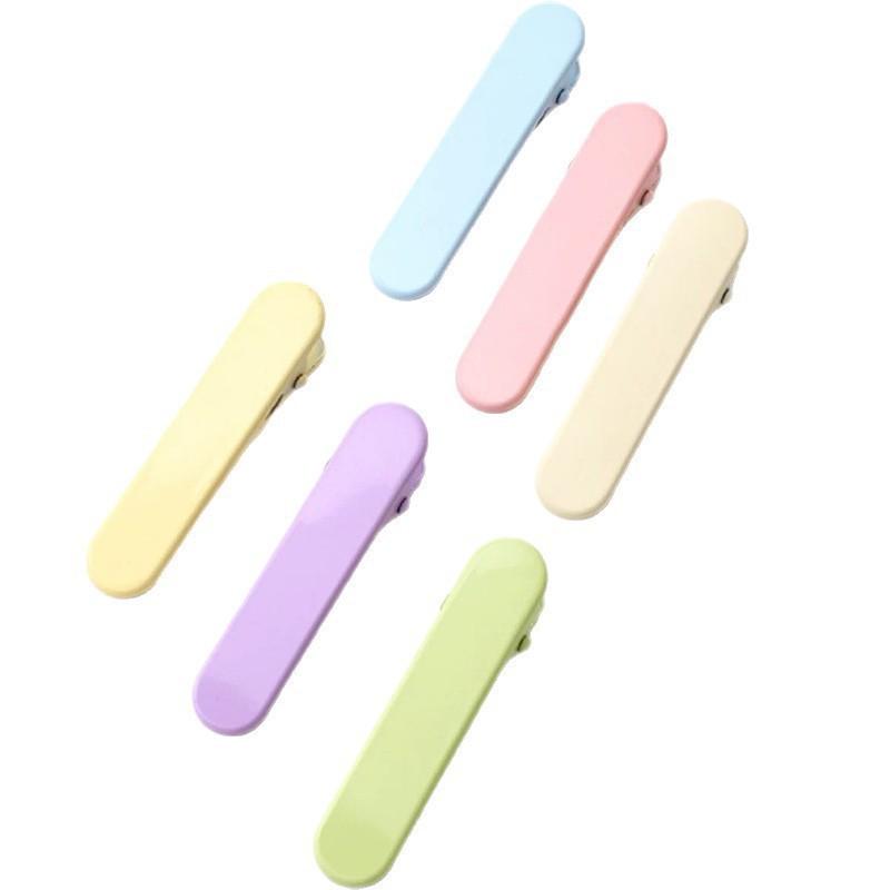 5cm Candy Color Oval Duckbill Clip Girl Side Clip Bangs Clip DIY Hairpin Roll Paint Duckbill Clip