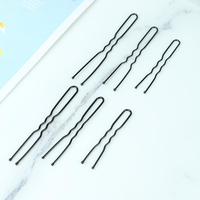 Thick U-Shaped Clip 50 Pcs/Bag Black U-Shaped Clip Studio Hairpin Bridal Headdress Hairpin Plate Hairpin Factory Wholesale