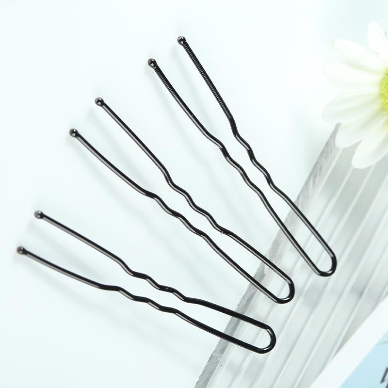 Thick U-Shaped Clip 50 Pcs/Bag Black U-Shaped Clip Studio Hairpin Bridal Headdress Hairpin Plate Hairpin Factory Wholesale
