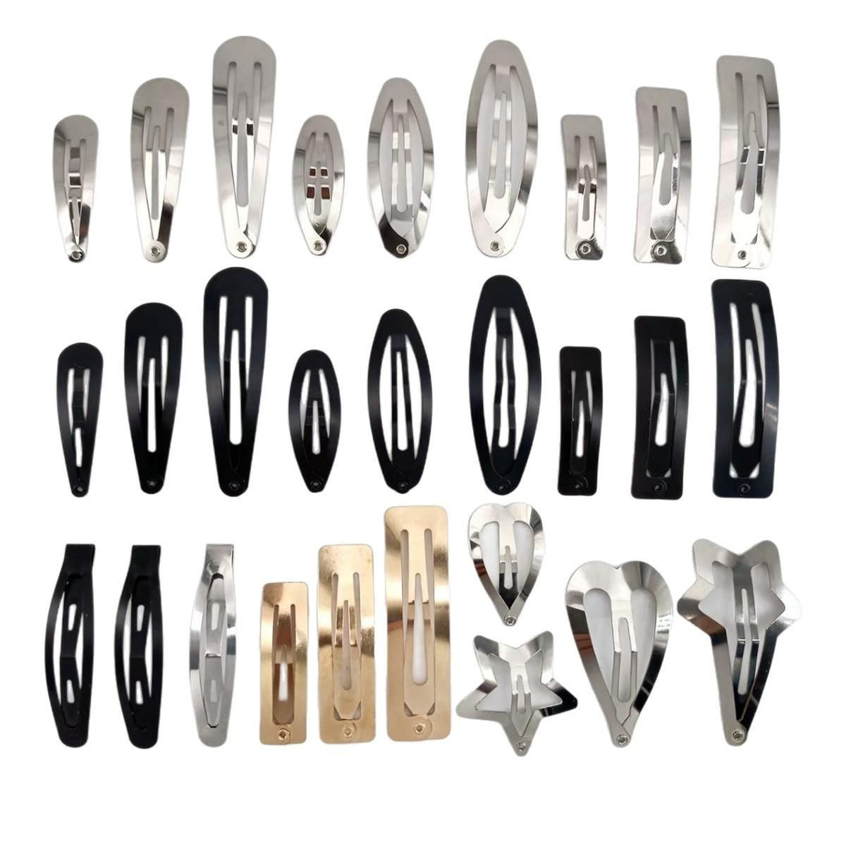 Guangdong Thickened Square BB Clip Spot Wholesale Water Drop Clip Metal Headdress Hair Accessories Bangs Hairpin BB Clip