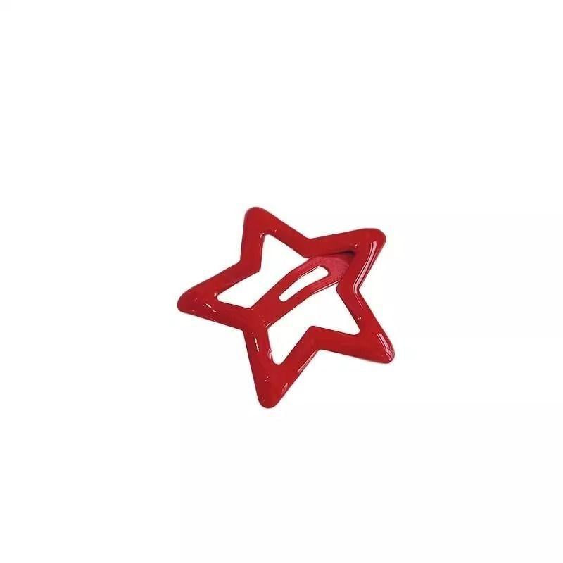 Five-Pointed Star Hairpin Dopamine Color Y2g Star Side Clip Hairpin BB Clip Children Bangs Broken Hair Hairpin Customization