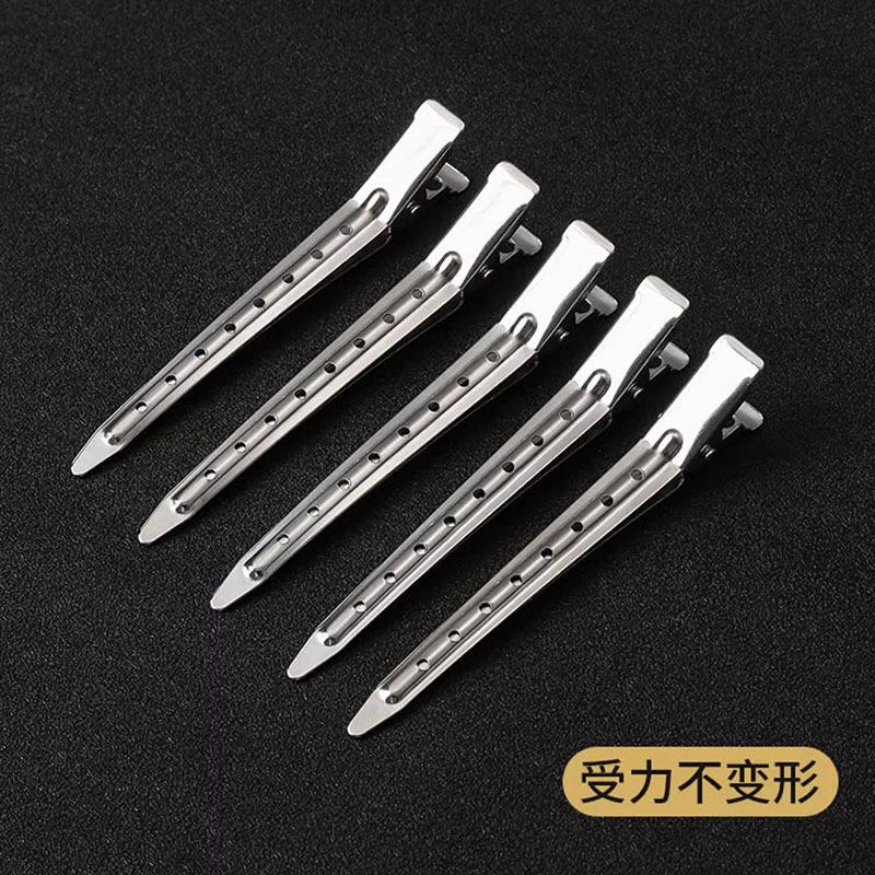 4.5 Style Hairdressing Duckbill Clip Hand Push Corrugated Clip Partition Clip Hairpin Hair Root Loose Clip Positioning Clip Hot Hair Dyeing