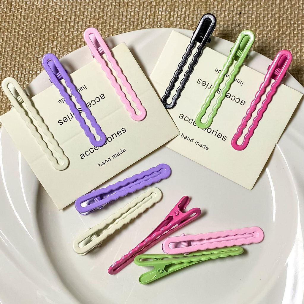 6cm Duckbill Clip Hairpin DIY Bottom Embryo Wave Clip Broken Hairpin Bangs Clip Seamless Hair Clip Does Not Hurt Hair Headdress