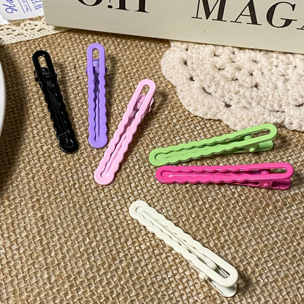 6cm Duckbill Clip Hairpin DIY Bottom Embryo Wave Clip Broken Hairpin Bangs Clip Seamless Hair Clip Does Not Hurt Hair Headdress