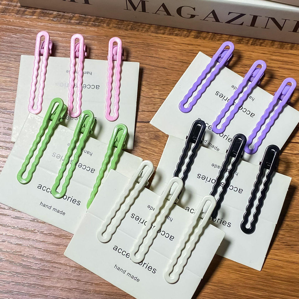 6cm Duckbill Clip Hairpin DIY Bottom Embryo Wave Clip Broken Hairpin Bangs Clip Seamless Hair Clip Does Not Hurt Hair Headdress