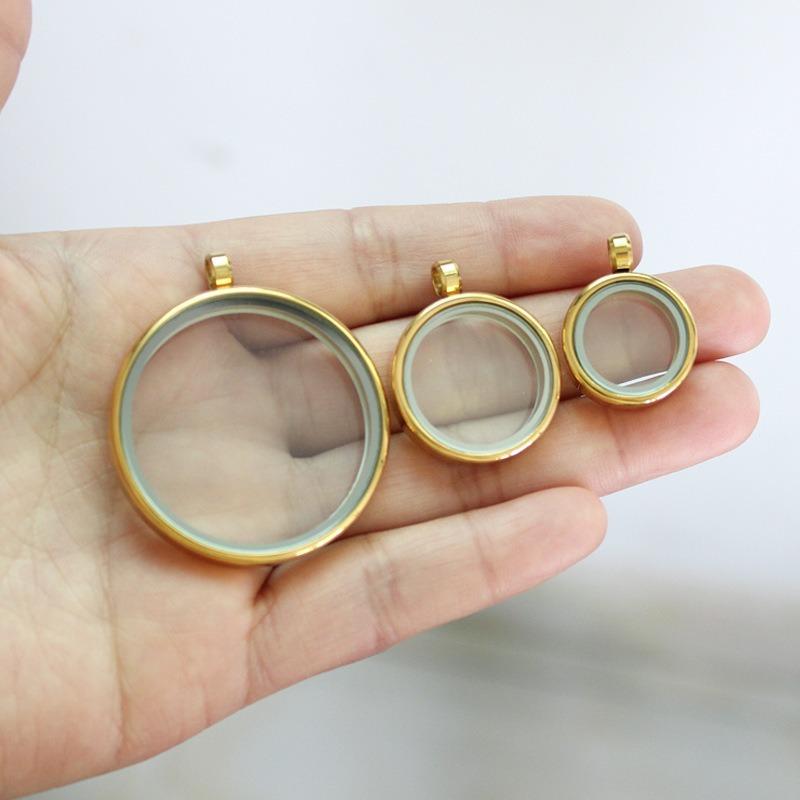 Coin Protection Box Pendant Titanium Steel Trendy Necklace Silver Gold Coin Outer Frame Pendant Gawu Box Pendant Pendant