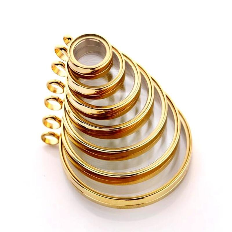 Coin Protection Box Pendant Titanium Steel Trendy Necklace Silver Gold Coin Outer Frame Pendant Gawu Box Pendant Pendant