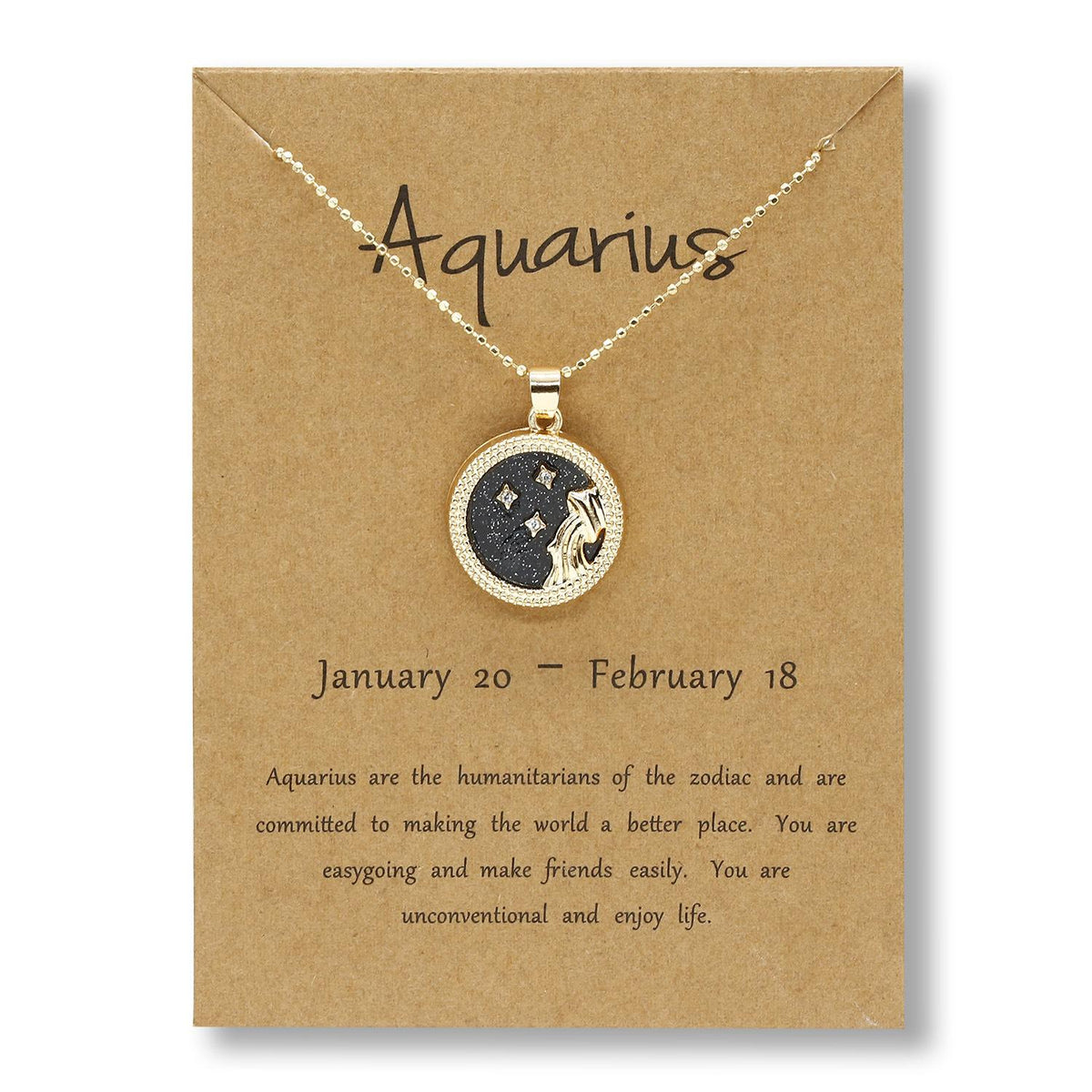 Cross-Border Hot Sale Coin Alloy Clavicle Chain Golden Day and Night Necklace Twelve Constellation Couple Girlfriends Necklace