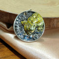Cat Men's Necklace Fashion Brand All-Match round Coin Retro Niche Personality Pendant Double-Sided Kitten Pendant Men's Fashion