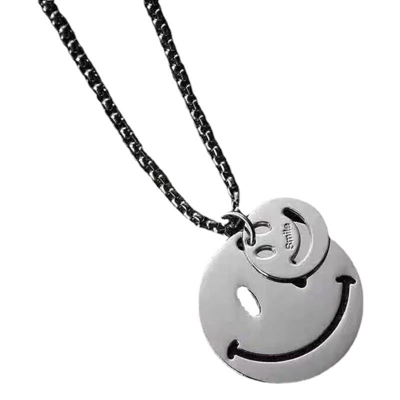 Titanium Steel Necklace Men's Fashion Brand All-Match Clavicle Chain Light Luxury Niche Design High-Grade Cuban Pendant Necklace Accessories