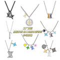 Donkey's Classic Letter Necklace L's Fashion Couple's Same Turquoise Pendant Clavicle Chain