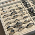Cross Heart Ring Cross High Version Hip Hop Punk Couple Tomb Eternal Heart Cross-Border Factory Wholesale