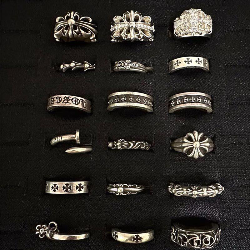 Cross Heart Ring Cross High Version Hip Hop Punk Couple Tomb Eternal Heart Cross-Border Factory Wholesale