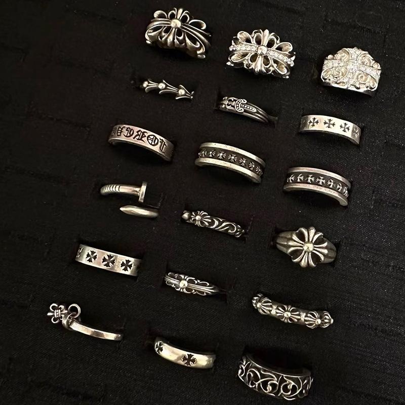 Cross Heart Ring Cross High Version Hip Hop Punk Couple Tomb Eternal Heart Cross-Border Factory Wholesale