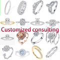Hong Rong Amazon Popular Cross-Border Zircon Ring Advanced Diamond Ring Carat Single Row Ring Niche Jewelry Factory