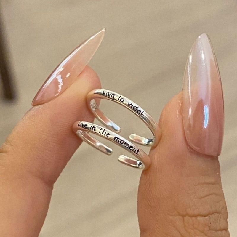 Hakunamatata Carefree Dream Come True Live in the Present Life Long Live Tail Ring Female Personality