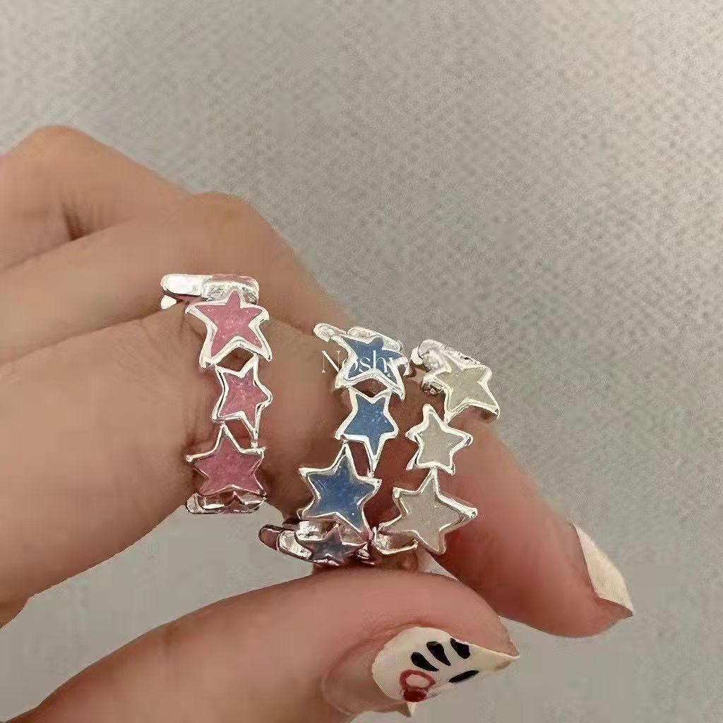 Little Red Book Dopamine Star Open Ring Cold Style Ins Niche Design High Sense Qixi