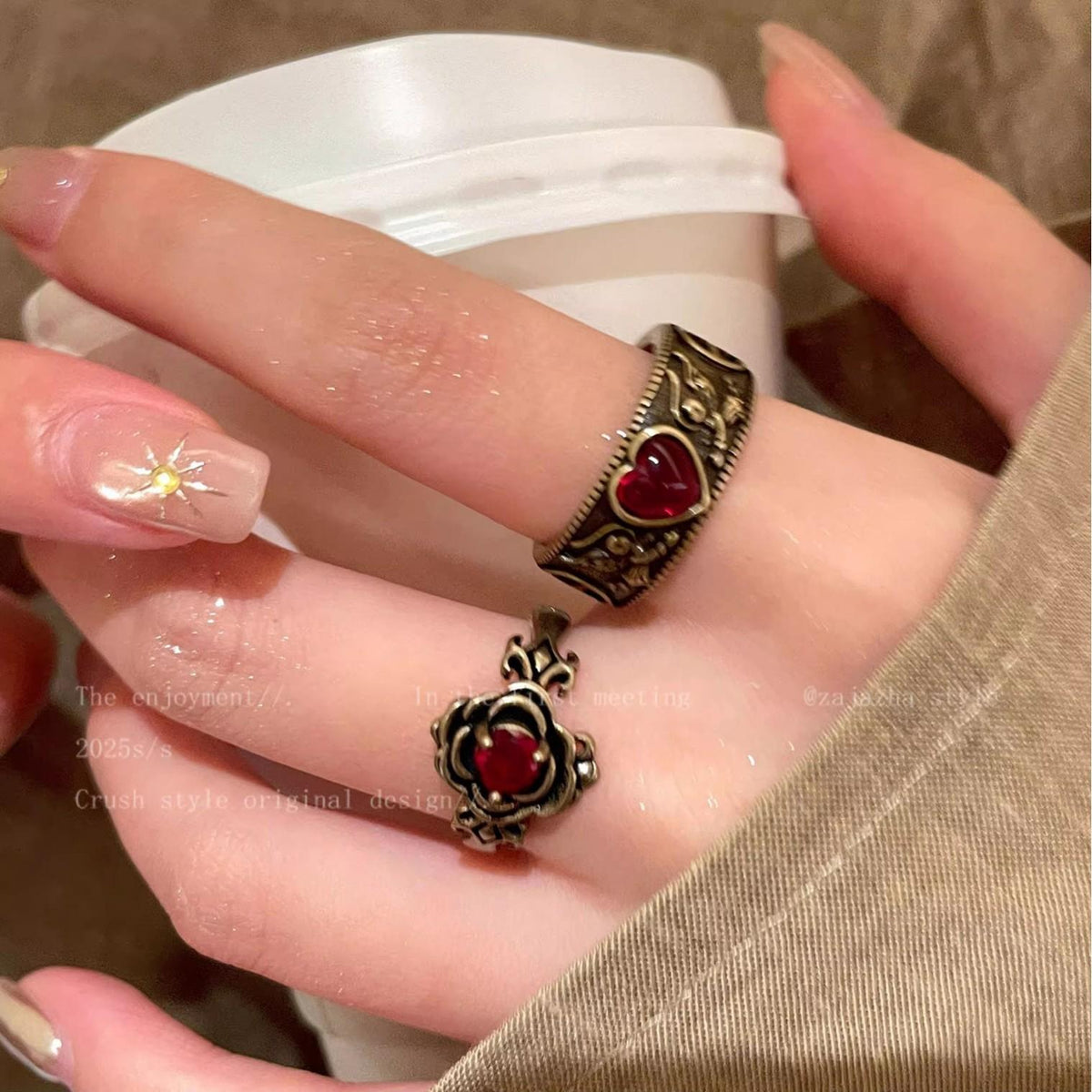 Women's Retro Retro Retro Heart Ring