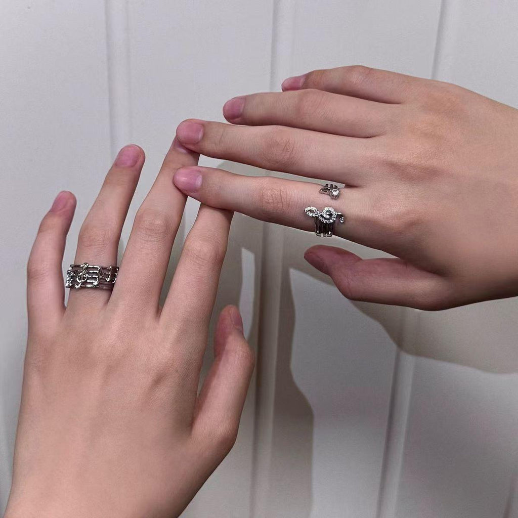 New Note Ring for Women 2026 New Foreign Trade Simple Fashion All-Match High-End Design Open Ring Ring